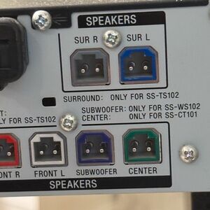 Sony Speaker Connection Panel - Black, Blue, Red, Green